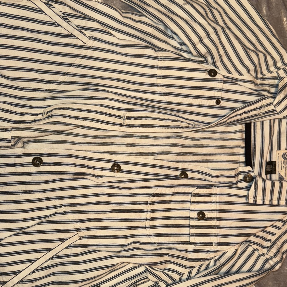 Ralph Lauren Navy and White Striped Shirt